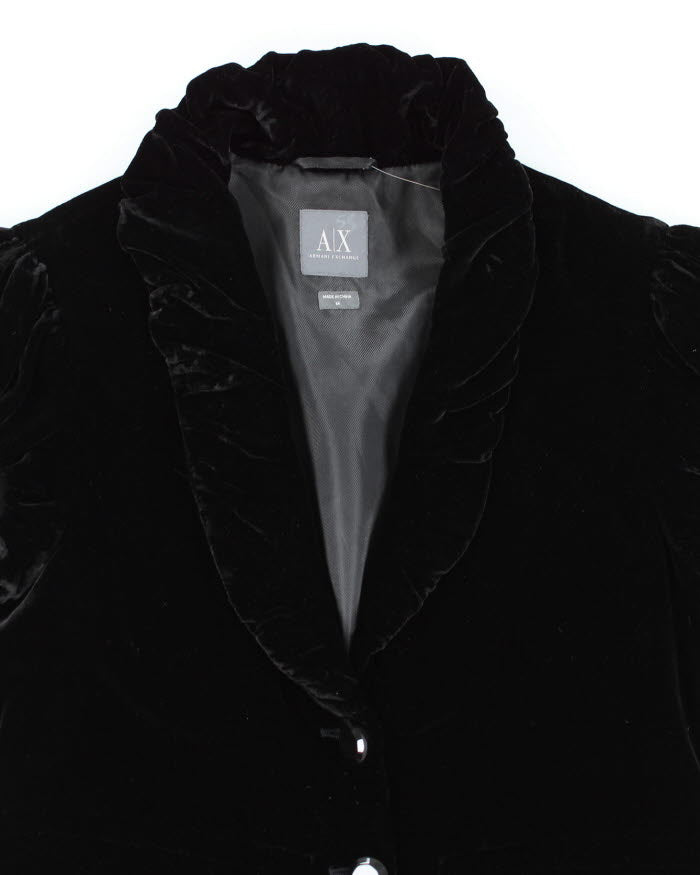 Armani Exchange Velvet Button-up Top - M
