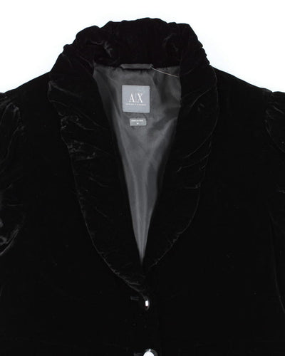 Armani Exchange Velvet Button-up Top - M