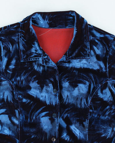 Vintage 90s Velvet Blouse - S