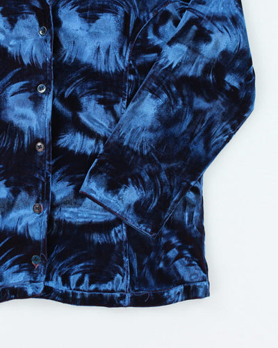 Vintage 90s Velvet Blouse - S