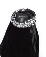 Y2k 00s Velvet Silk Rhinestone Halter Top - S