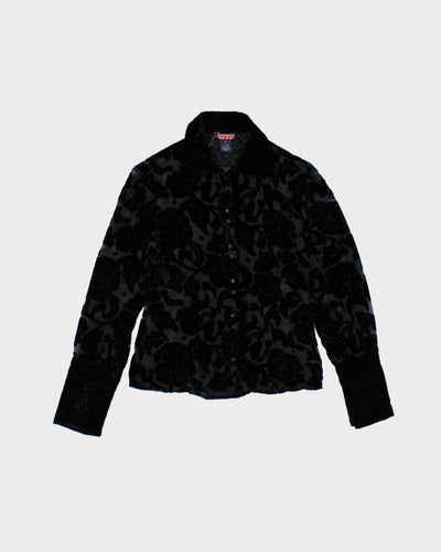 Vintage 90s Mac & Jac Mesh Velvet Blouse - S
