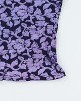 Y2k 00s Smart Set Purple Sheer Velvet Top - S