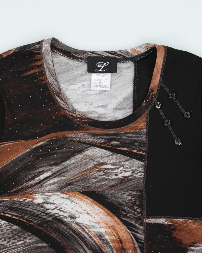 Y2k 00s Libra Pattern Top - M