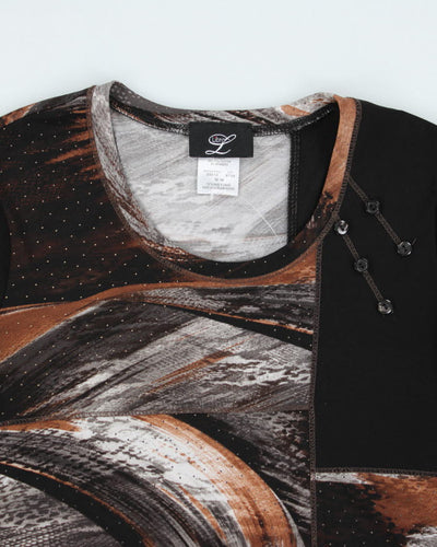 Y2k 00s Libra Pattern Top - M