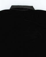 Vintage 90s Liz Sport Velvet Quarter-button Blouse - M