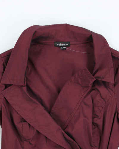 Vintage Y2k 00s Le Chateau Iridescent Blouse - XS