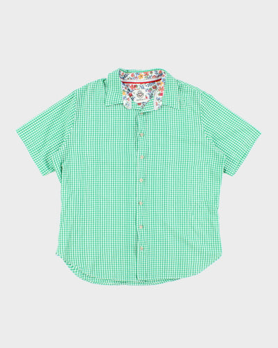 Vintage Green Gingham Shirt - XXL
