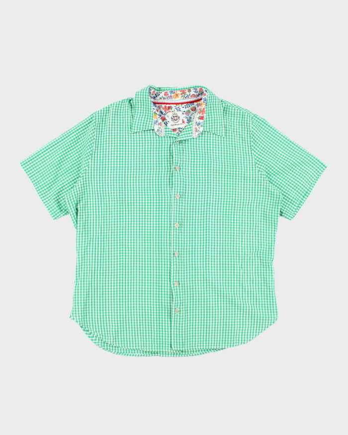 Vintage Green Gingham Shirt - XXL