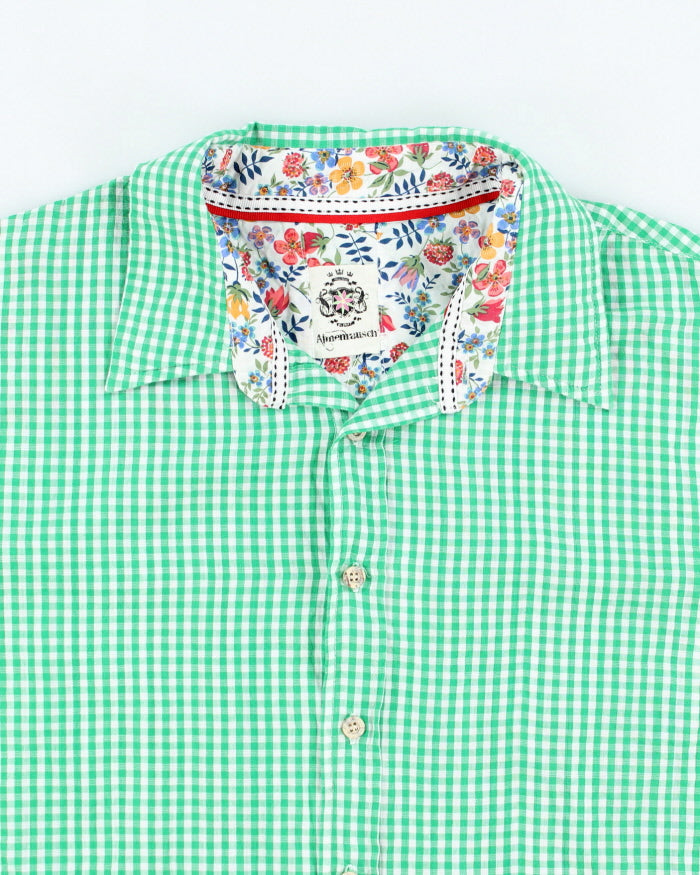 Vintage Green Gingham Shirt - XXL