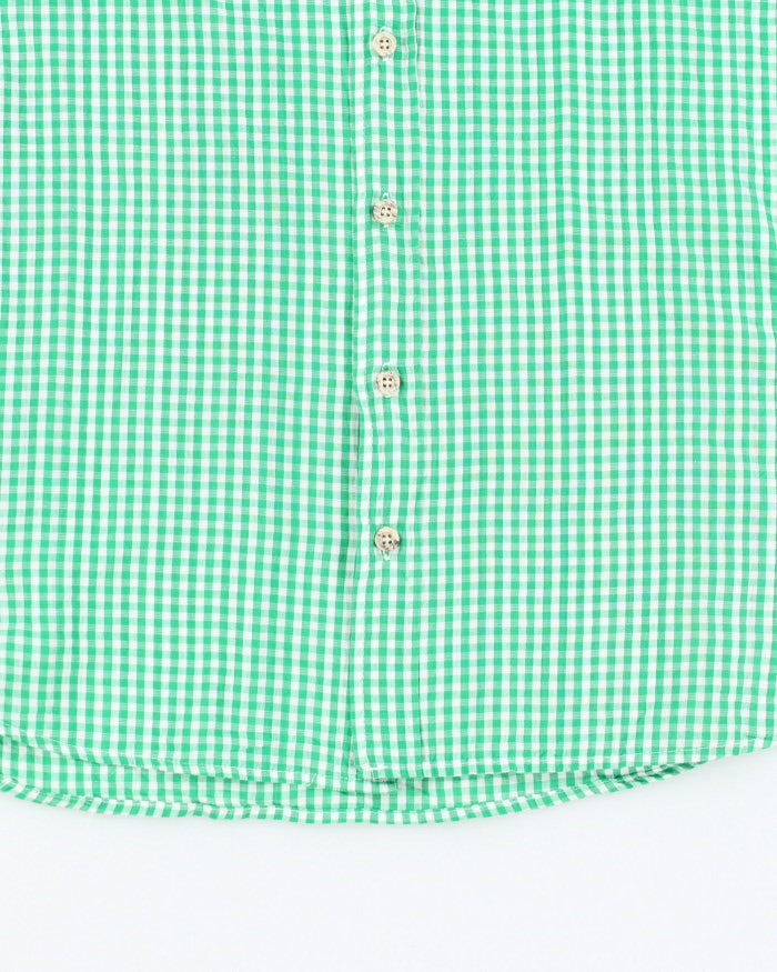Vintage Green Gingham Shirt - XXL