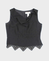 Vintage  J.R. Nites Cowl Neck Beaded Top - L