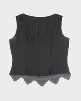 Vintage  J.R. Nites Cowl Neck Beaded Top - L