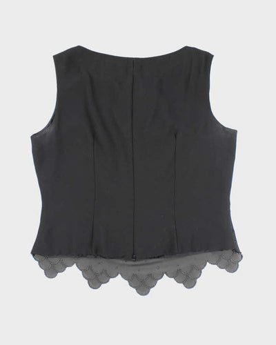 Vintage  J.R. Nites Cowl Neck Beaded Top - L