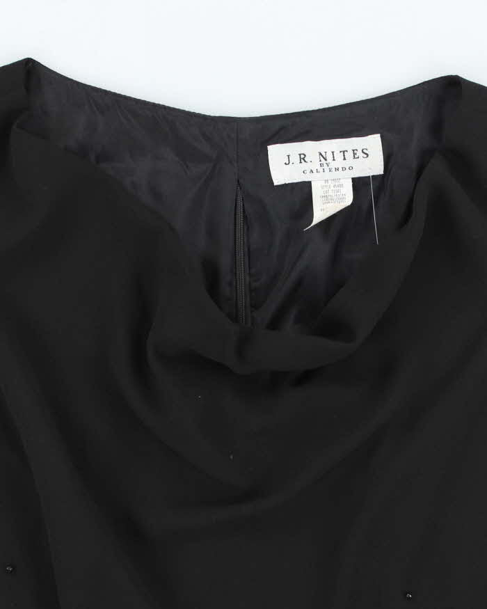 Vintage  J.R. Nites Cowl Neck Beaded Top - L