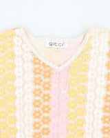 Vintage 90s Gitti Lace Floral Top - M