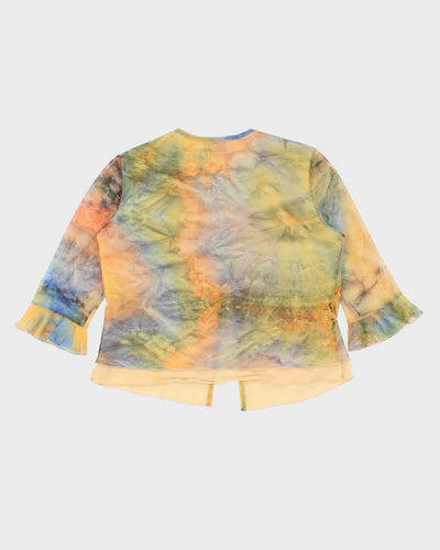 Vintage 90s Sarfisado Lace-up Mesh Top - M