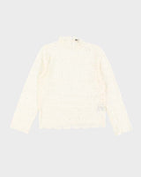 Christian Dior Wool Lace Blouse - M