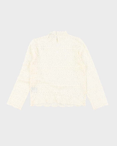 Christian Dior Wool Lace Blouse - M