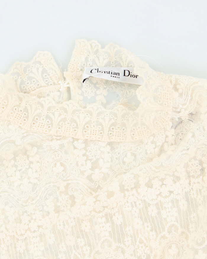 Christian Dior Wool Lace Blouse - M