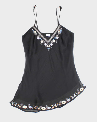 Y2k 00s Suzy Beaded & Embroidered Cami - M