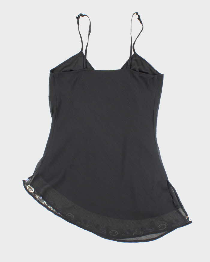 Y2k 00s Suzy Beaded &amp; Embroidered Cami - M