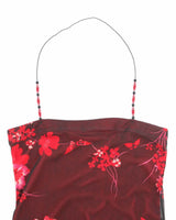 Y2k 00s Seduction Floral Halter Top - S