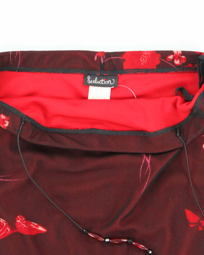 Y2k 00s Seduction Floral Halter Top - S
