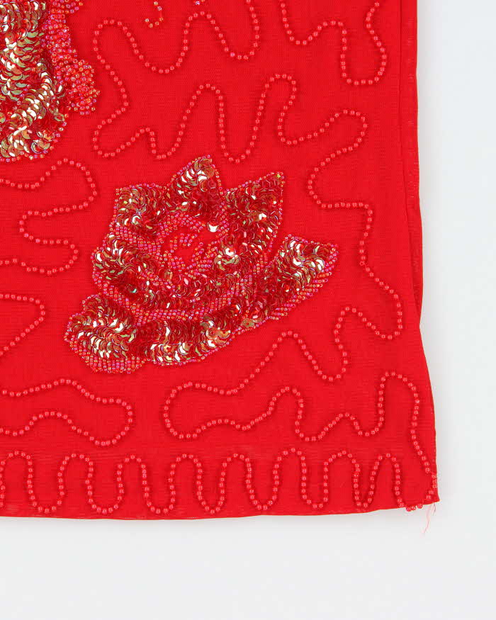 Vintage 90s Vinis Sequin Beaded Top - M