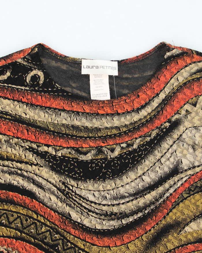 Vintage 90s Laura Ashley Mesh Pattern Top - L