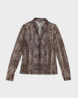 Y2k 00s Mexx Mesh Button-up Blouse - L
