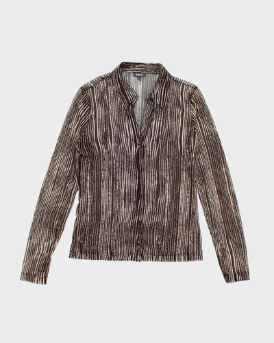 Y2k 00s Mexx Mesh Button-up Blouse - L