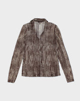 Y2k 00s Mexx Mesh Button-up Blouse - L