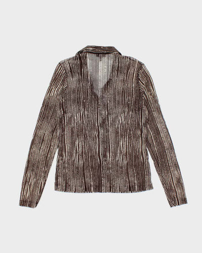 Y2k 00s Mexx Mesh Button-up Blouse - L