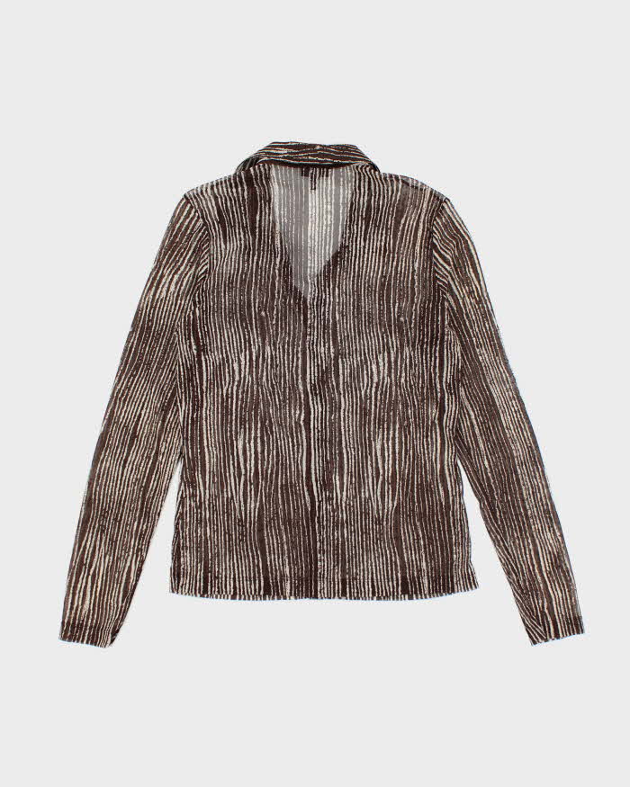 Y2k 00s Mexx Mesh Button-up Blouse - L