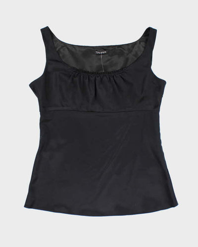 Y2k 00s Tahari Black Satin Cami - M