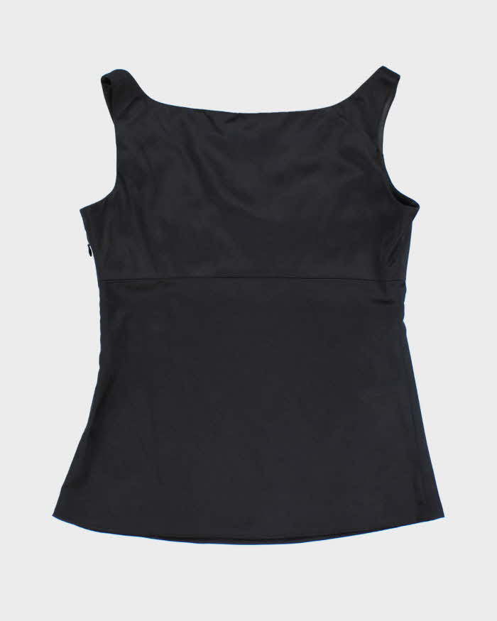 Y2k 00s Tahari Black Satin Cami - M