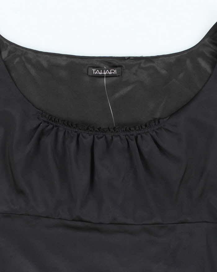 Y2k 00s Tahari Black Satin Cami - M