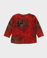 Vintage 90s Nygard Pattern V-neck Top - L