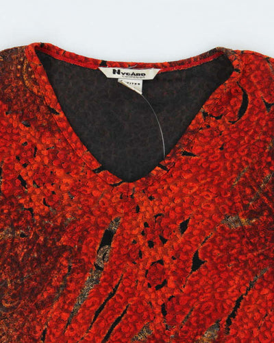 Vintage 90s Nygard Pattern V-neck Top - L