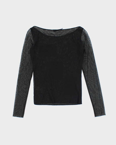 Vintage 90s Sequin Patchwork Mesh Top - S