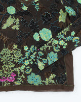 Vintage 90s Marc Aurel Floral Mesh Top - M