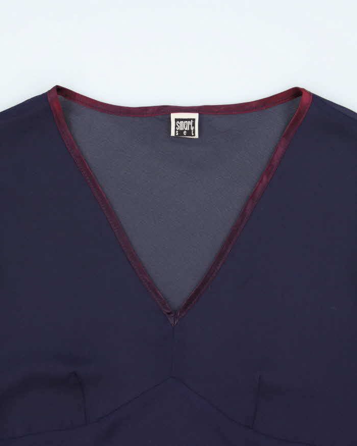 Vintage 90s Smart Set Purple Mesh Top - L