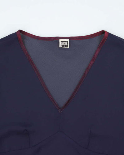 Vintage 90s Smart Set Purple Mesh Top - L
