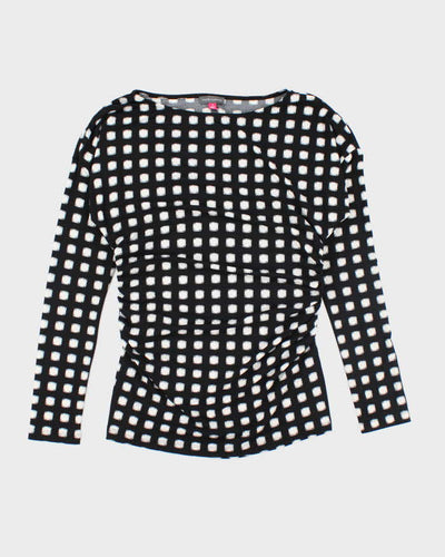 Y2k 00s Vince Camuto Ruched Long Sleeve Top - S