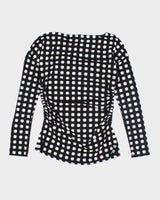Y2k 00s Vince Camuto Ruched Long Sleeve Top - S