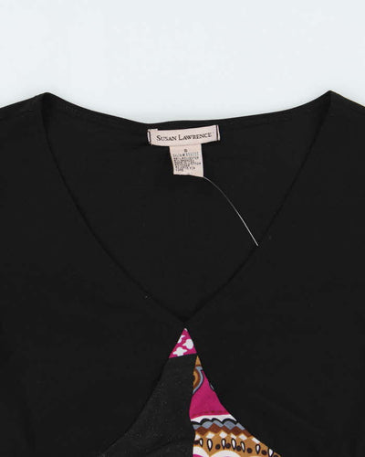 Y2k 00s Susan Lawrence Pattern Top - S