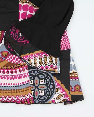 Y2k 00s Susan Lawrence Pattern Top - S