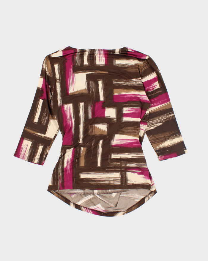 Y2k 00s Laura Petites Pattern Top - XS