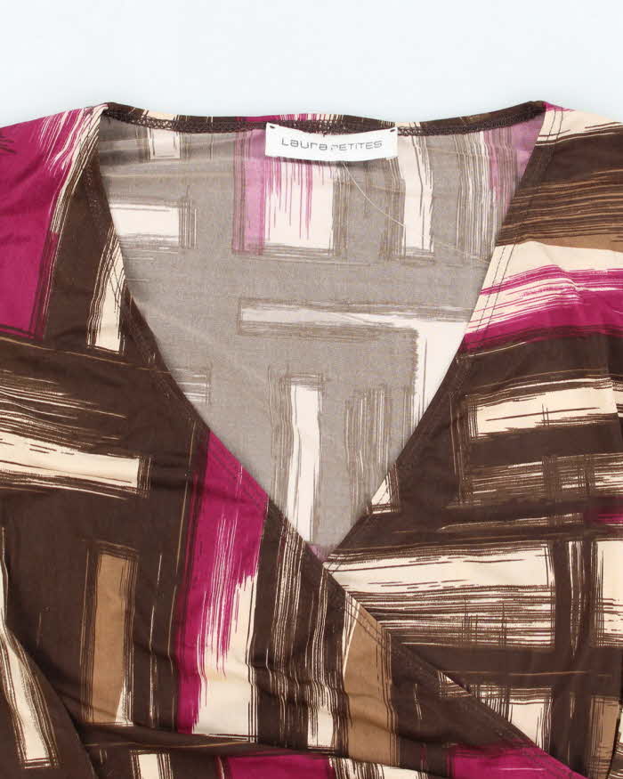 Y2k 00s Laura Petites Pattern Top - XS